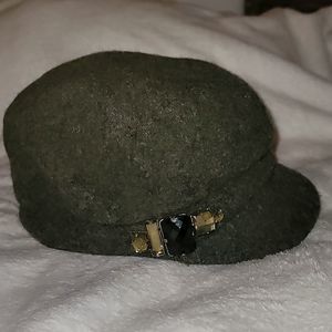 Betmar Lambswool Slouchy Jewel Accented Women's Newsboy Hat Cap Grey